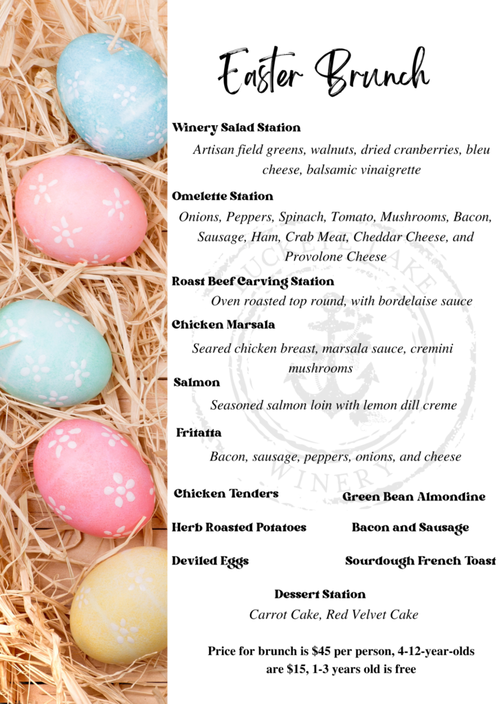 Easter Menu – Buckeye Lake Winery